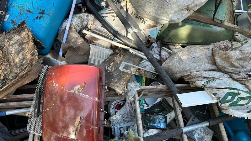 Stored household items ready to be sorted and removed