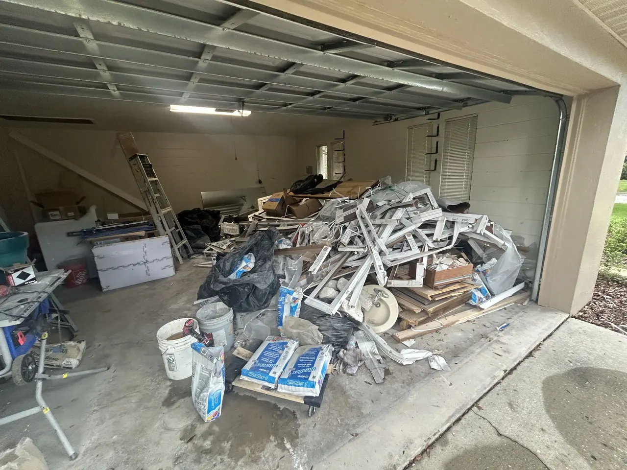 Garage Cleanout before Stack’s JUNK Removal completed the work