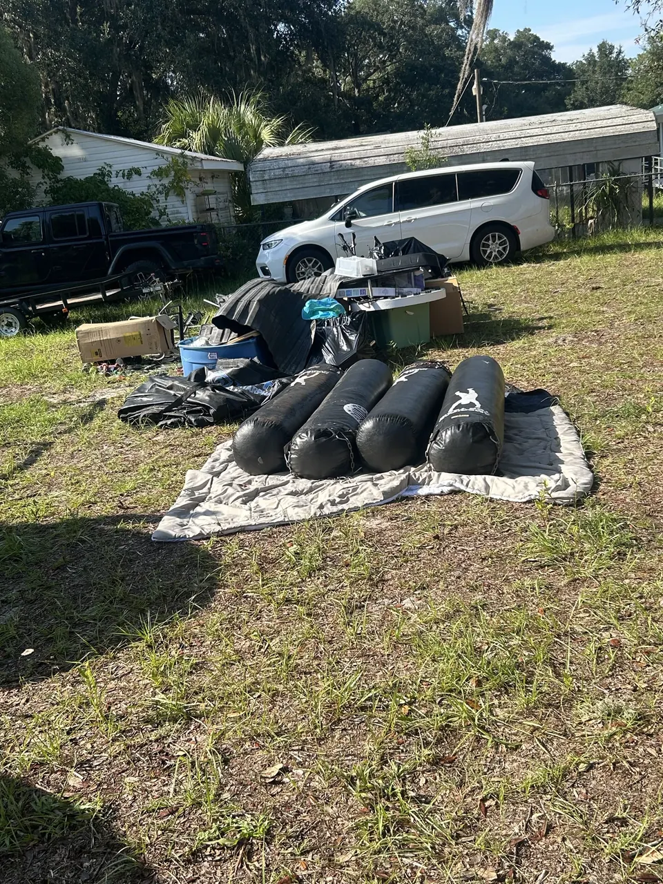 Outdoor Junk Removal before Stack’s JUNK Removal completed the work